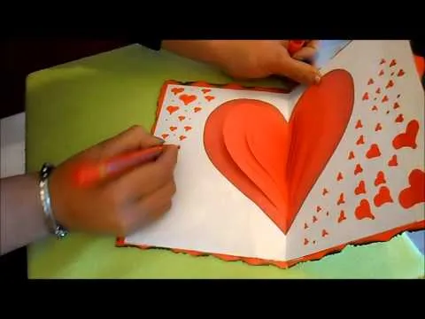 como hacer una tarjeta para el dia del amor y la amistad - YouTube