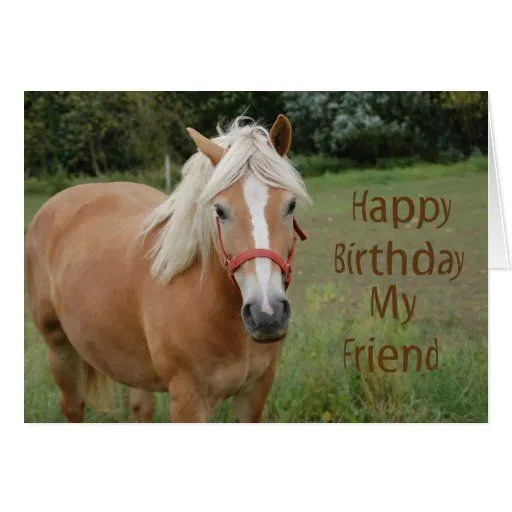 Tarjeta de cumpleaños con caballos - Imagui