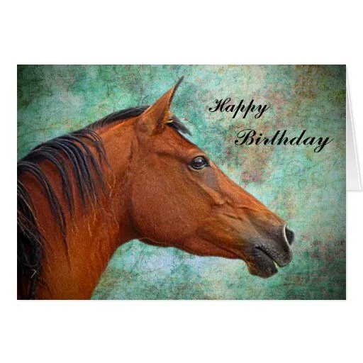 Tarjeta de cumpleaños del caballo | Zazzle