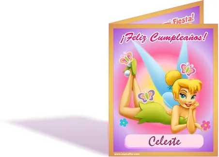 Tarjeta de Cumpleaños de la Campanita | Tinker Bell - Invitaciones ...