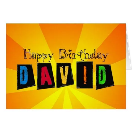 Tarjeta de cumpleaños para David | Zazzle