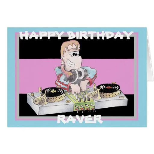 Tarjeta de cumpleaños del dibujo animado de DJ del | Zazzle