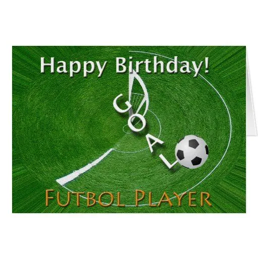 Jugador de fútbol de Futbol del feliz cumpleaños Tarjeta de Zazzle.
