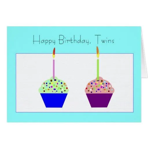 Tarjeta de cumpleaños de los gemelos | Zazzle