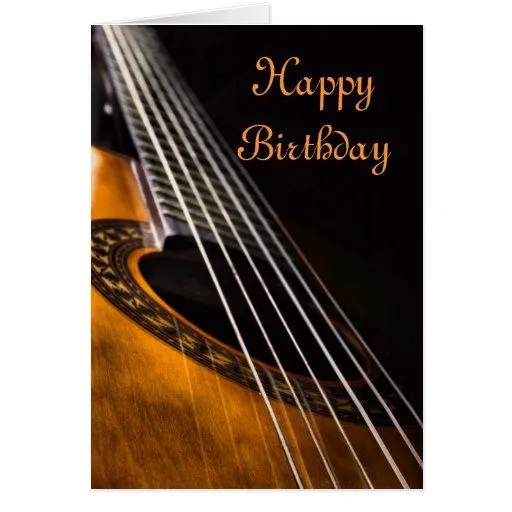 Tarjeta de cumpleaños de la guitarra | Zazzle