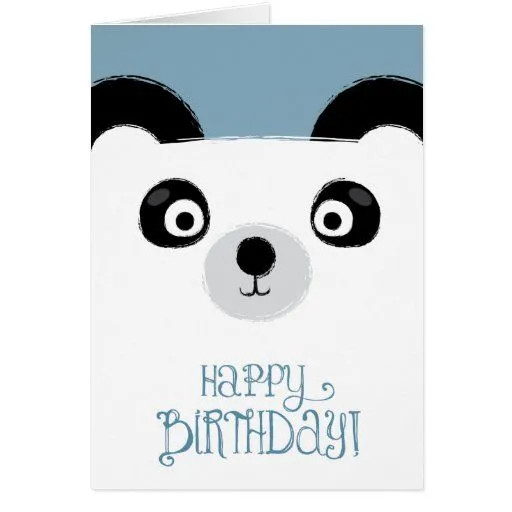 Tarjeta de cumpleaños linda del oso de panda | Zazzle