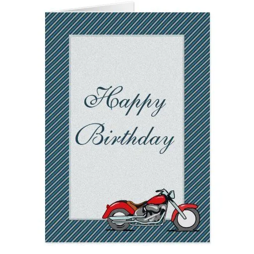 Tarjeta de cumpleaños de la moto | Zazzle