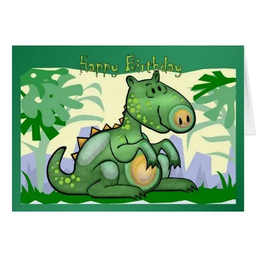 Tarjeta del dinosaurio del feliz cumpleaños | Zazzle