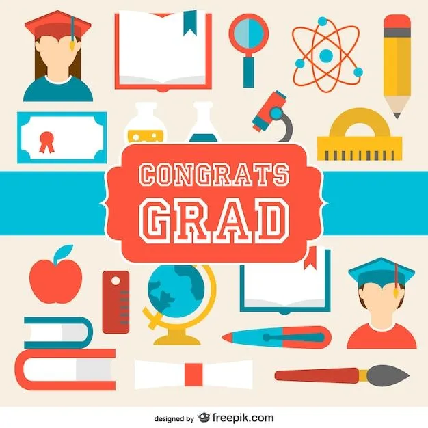 Tarjeta de felicitación de graduación | Descargar Vectores gratis