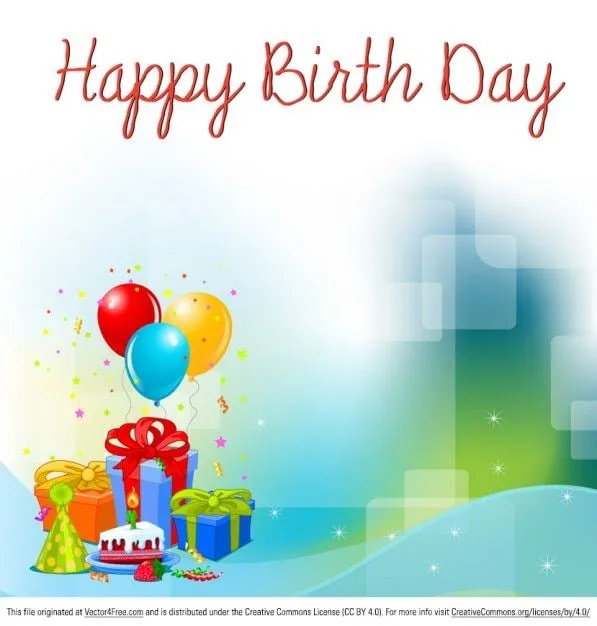 Tarjeta de feliz cumpleaños con globos | Descargar Vectores gratis