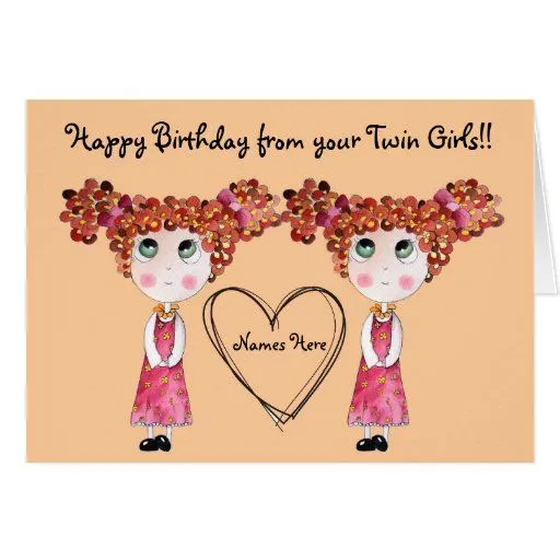Tarjeta gemela del personalizable del feliz cumple de Zazzle. Tarjeta gemela del personalizable del feliz cumple de Zazzle.