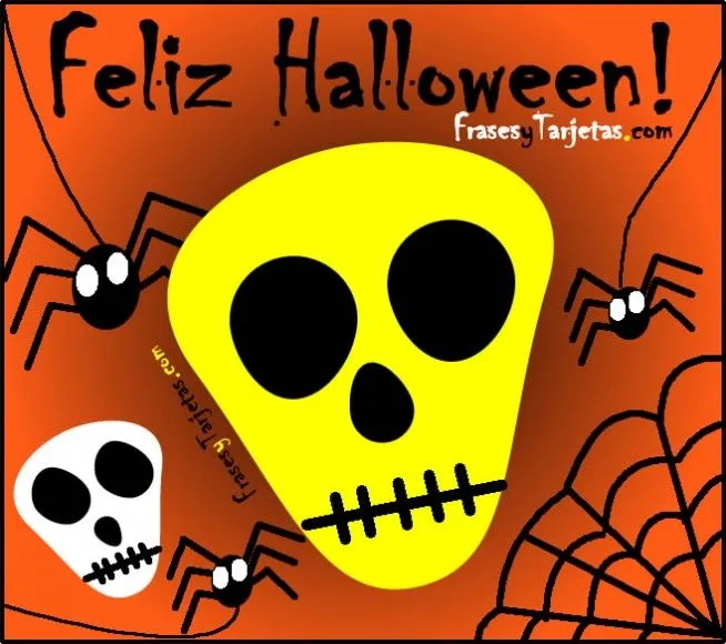 Tarjeta de Halloween de Calavera | frasesytarjetas.com