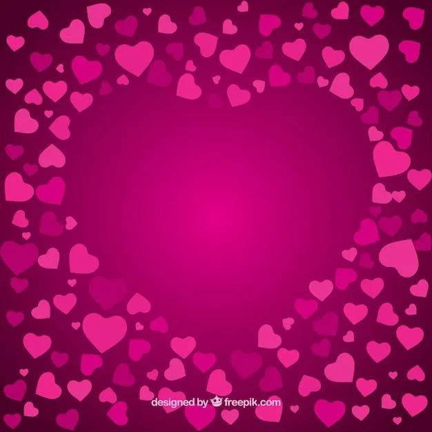 Tarjeta hermosa de corazones de color rosa | Descargar Vectores gratis