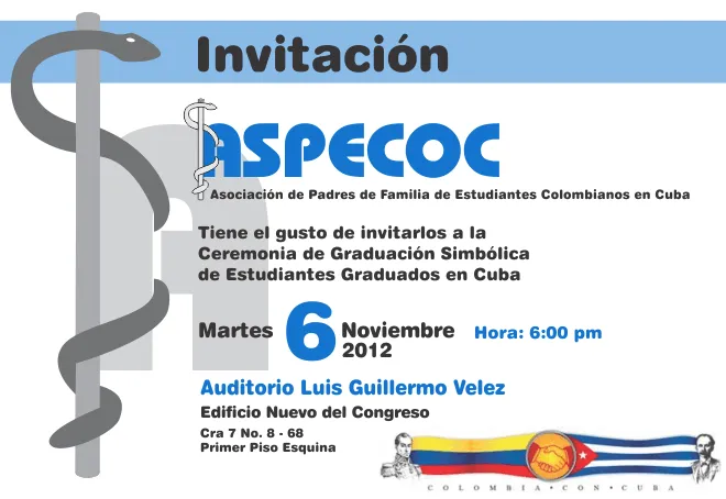 tarjeta invitacion aspecoc » Colombia Con Cuba tarjeta invitacion aspecoc » Colombia Con Cuba
