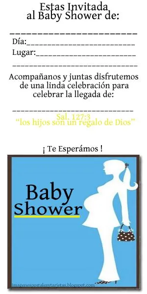 Tarjeta de Invitación de Baby Shower | Dibujos infantiles ...