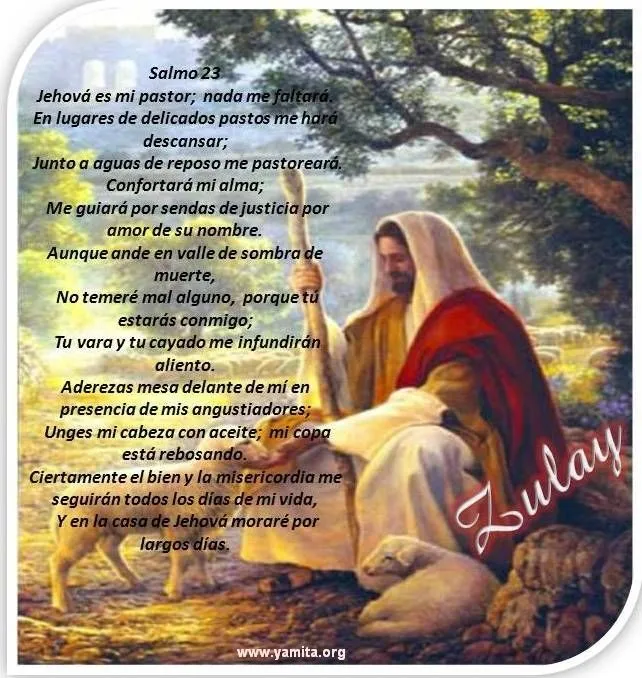Tarjeta – Nombre de Mujer Zulay Salmo 23 – Yamita.org