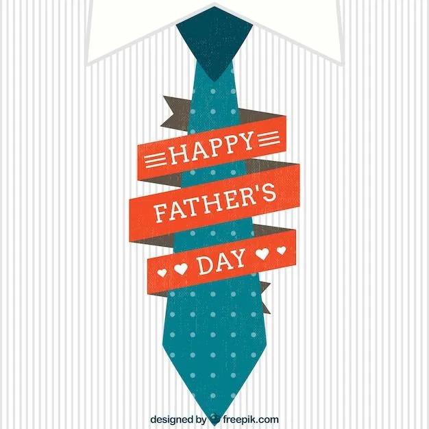 Tarjeta para el día del padre con una corbata | Descargar Vectores ...