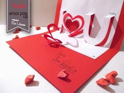 Tarjeta Pop Up - Amor (para San Valentín) - YouTube