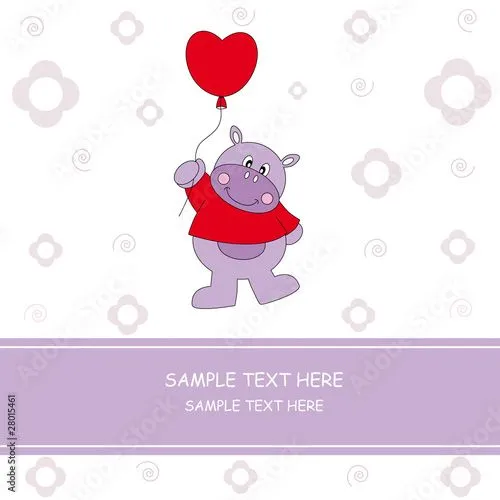 Tarjeta postal hipopótamo © sbego #28015461 - Ver portfolio