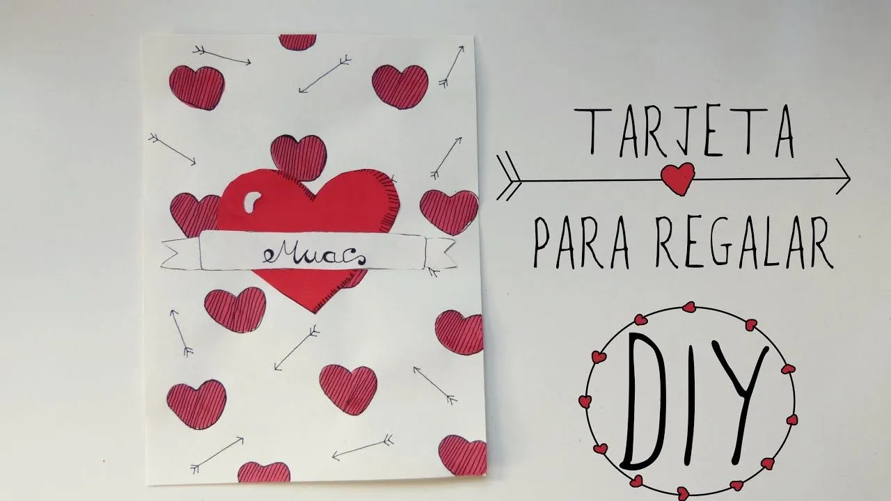 TARJETA PARA REGALAR o LÁMINA DECORATIVA (DIY San Valentín) - YouTube TARJETA PARA REGALAR o LÁMINA DECORATIVA (DIY San Valentín) - YouTube