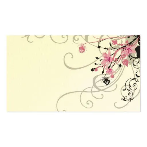 Tarjeta retra del perfil de las flores tarjetas personales | Zazzle