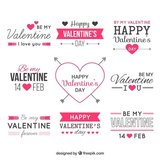 Tarjeta de San Valentín de corazones de papelería | Descargar ...