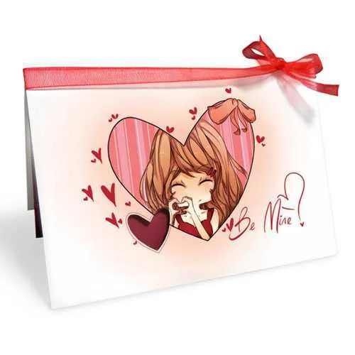 Tarjeta de San Valentin con un dibujo y corazon | portafolio blog
