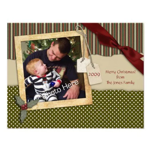 Tarjeta verde de la foto del navidad del pedazo de invitacion ... Tarjeta verde de la foto del navidad del pedazo de invitacion ...