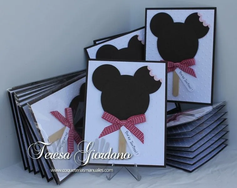 Tarjetas de Mickey Mouse manuales - Imagui