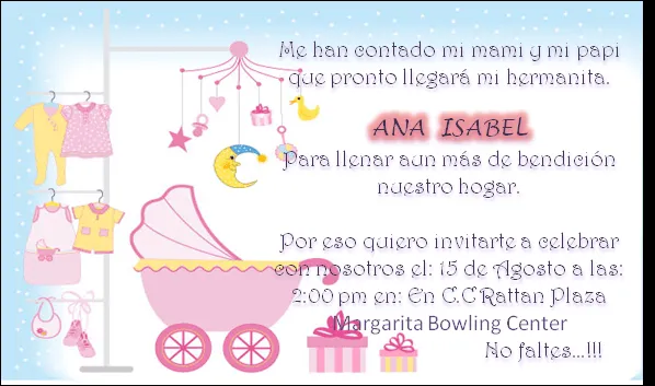 Imagenes para imprimir tarjeta baby shower niña - Imagui