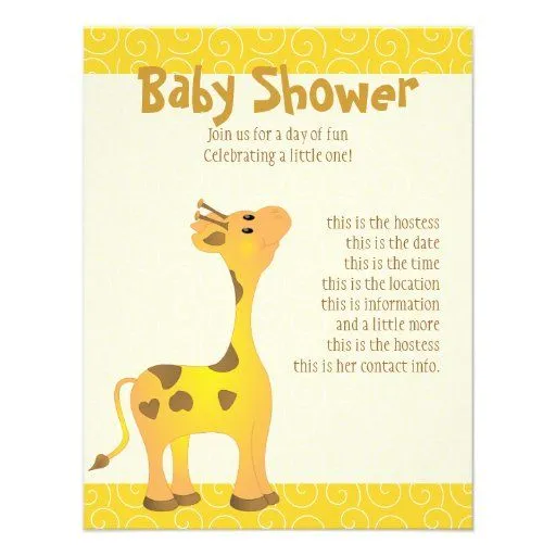 Baby shower jirafa bebé - Imagui