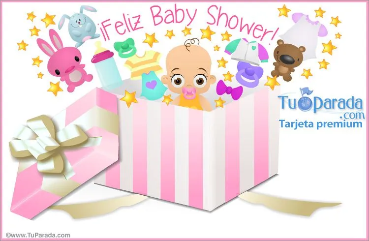 Baby Shower para mujer en caja sorpresa, Baby Shower, tarjetas