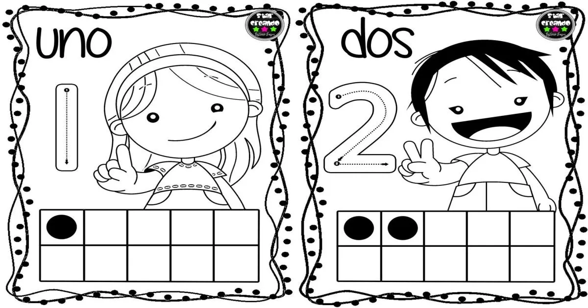 Tarjetas para colorear y repasar los números del 1 al 10 – Imagenes  Educativas