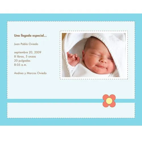 Tarjetas nacimiento bebé - Imagui