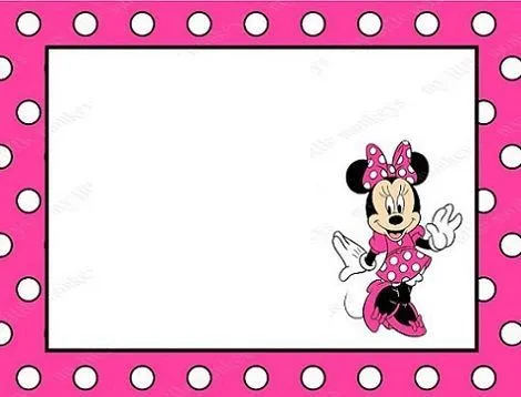Tarjetitas de Minnie Mouse - Imagui