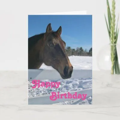 Tarjetas de cumpleaños del caballo del invierno de Zazzle.es 
