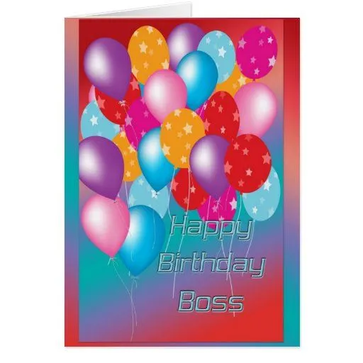 Tarjeta de cumpleaños para Boss | Zazzle