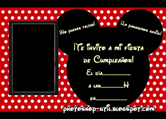 Imagenes de tarjeta de invitación de Mickey Mouse - Imagui