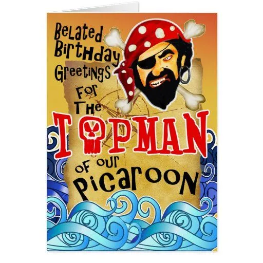 Tarjetas de cumpleaños del pirata para el jefe | Zazzle