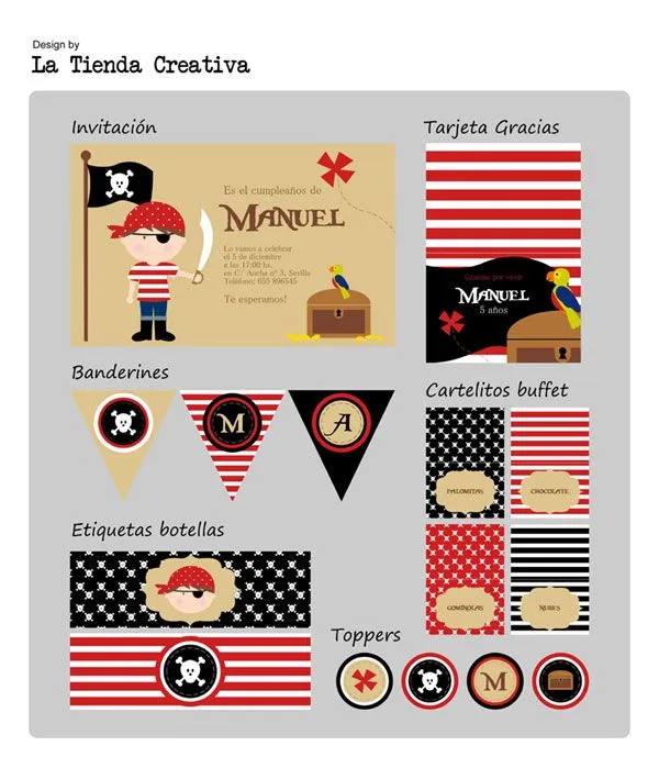 La Tienda Creativa - Parties: Set fiesta pirata La Tienda Creativa - Parties: Set fiesta pirata