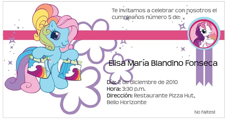 Tarjetas de cumpleaños para imprimir de my little pony - Imagui