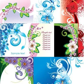 Tarjetas florales vectorizadas | Diseño, ilustraciones vectoriales ...