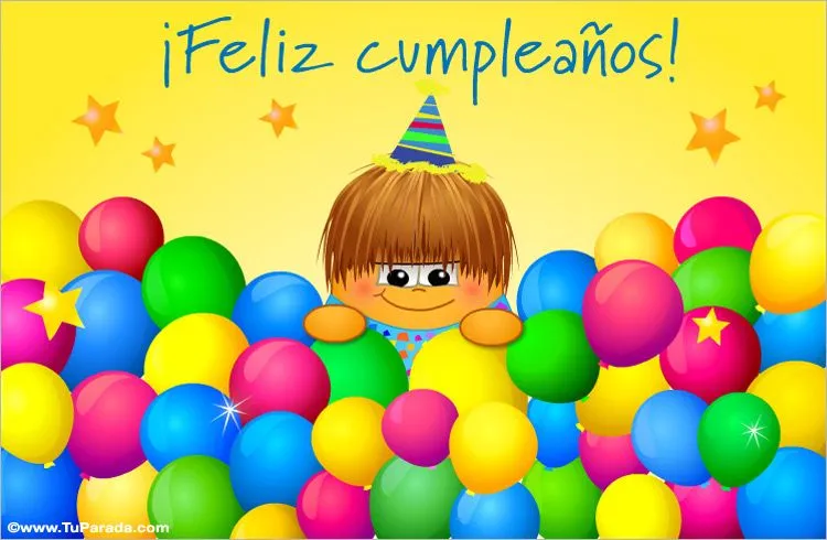 Tarjetas de globos, postales virtuales con globos de cumpleaños