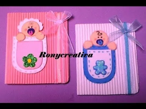 Tarjetas de beby shawer en foami - Imagui