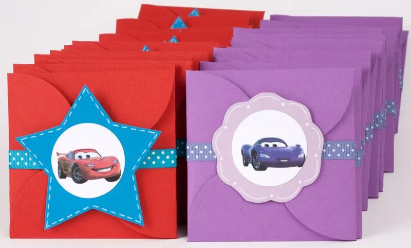 Como hacer tarjetas de invitación de Cars - Imagui
