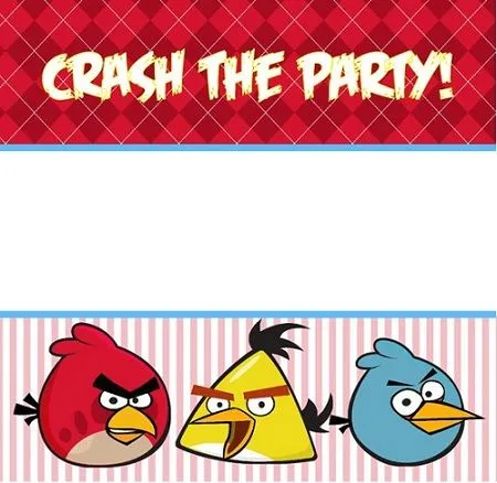 Tarjetas de invitación a cumpleaños de Angry Birds - Imagui