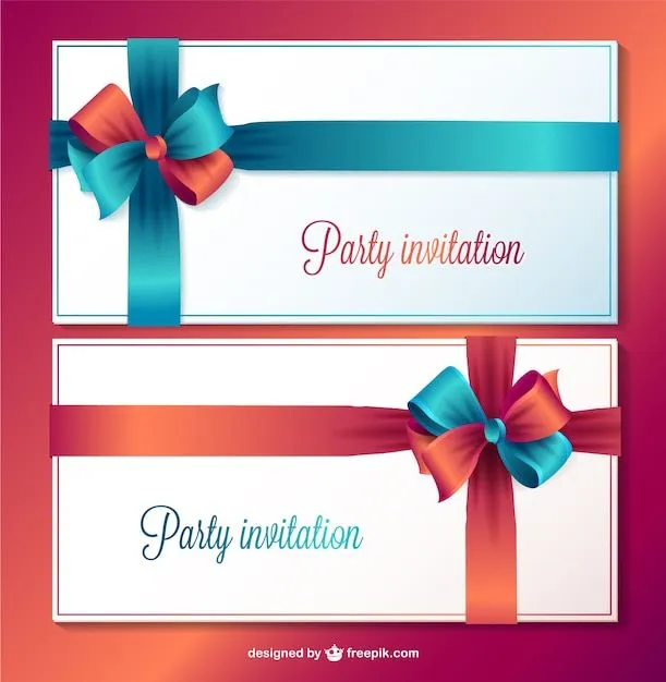 Tarjetas de invitación para fiesta | Descargar Vectores gratis
