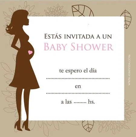 Tarjeta de Baby Shower de nena para imprimir - Fiestas infantiles