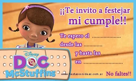 Doctora Juguetes - Tarjetas de cumpleaños para imprimir - Fiestas ...