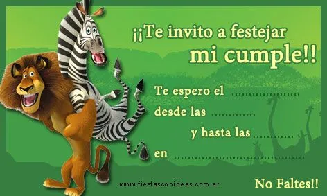 Invitaciónes gratis para imprimir de cumpleaños animales - Imagui